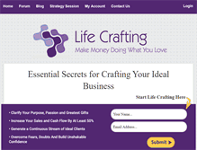 Tablet Screenshot of lifecraftingprogram.com